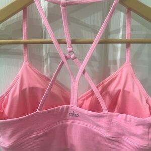 Alo yoga pink soft sports bra. Matches the Pink Alo Cropped Hoodie. Size M.